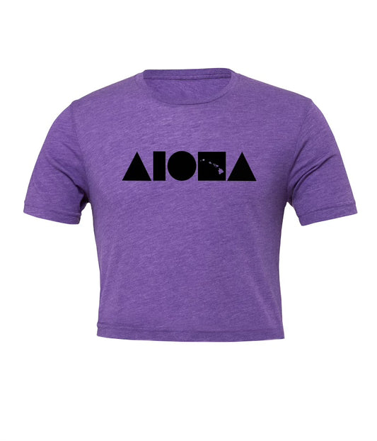 Aloha Shapes Islands Purple and Black Toddler T-Shirt