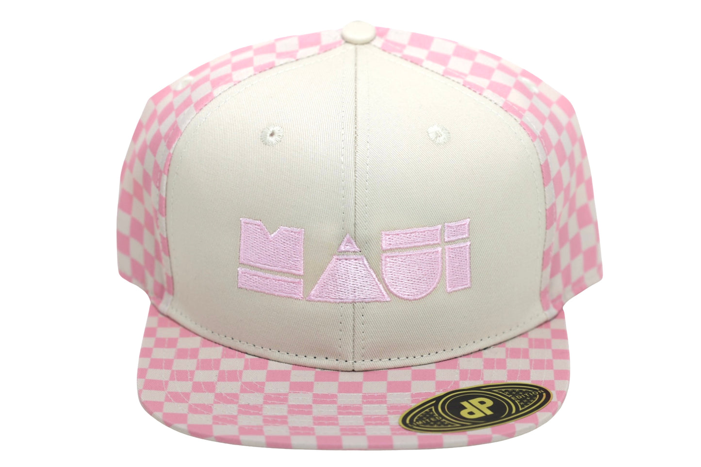 MAUI PINK CHECKERS Adult Snapback