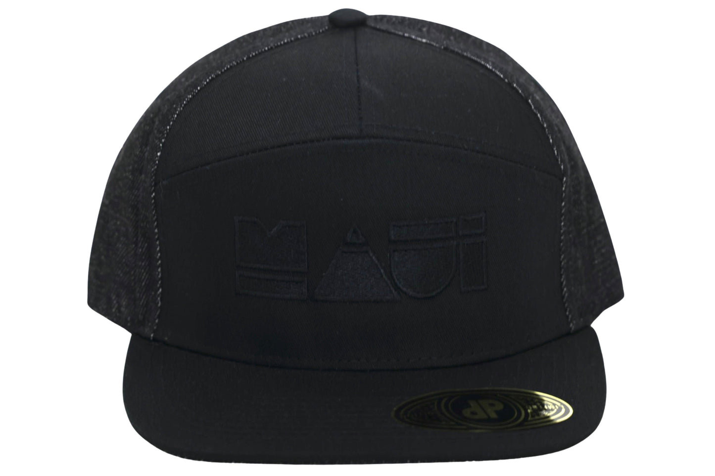 BLACK MAUI 7-Panel Adult Snapback