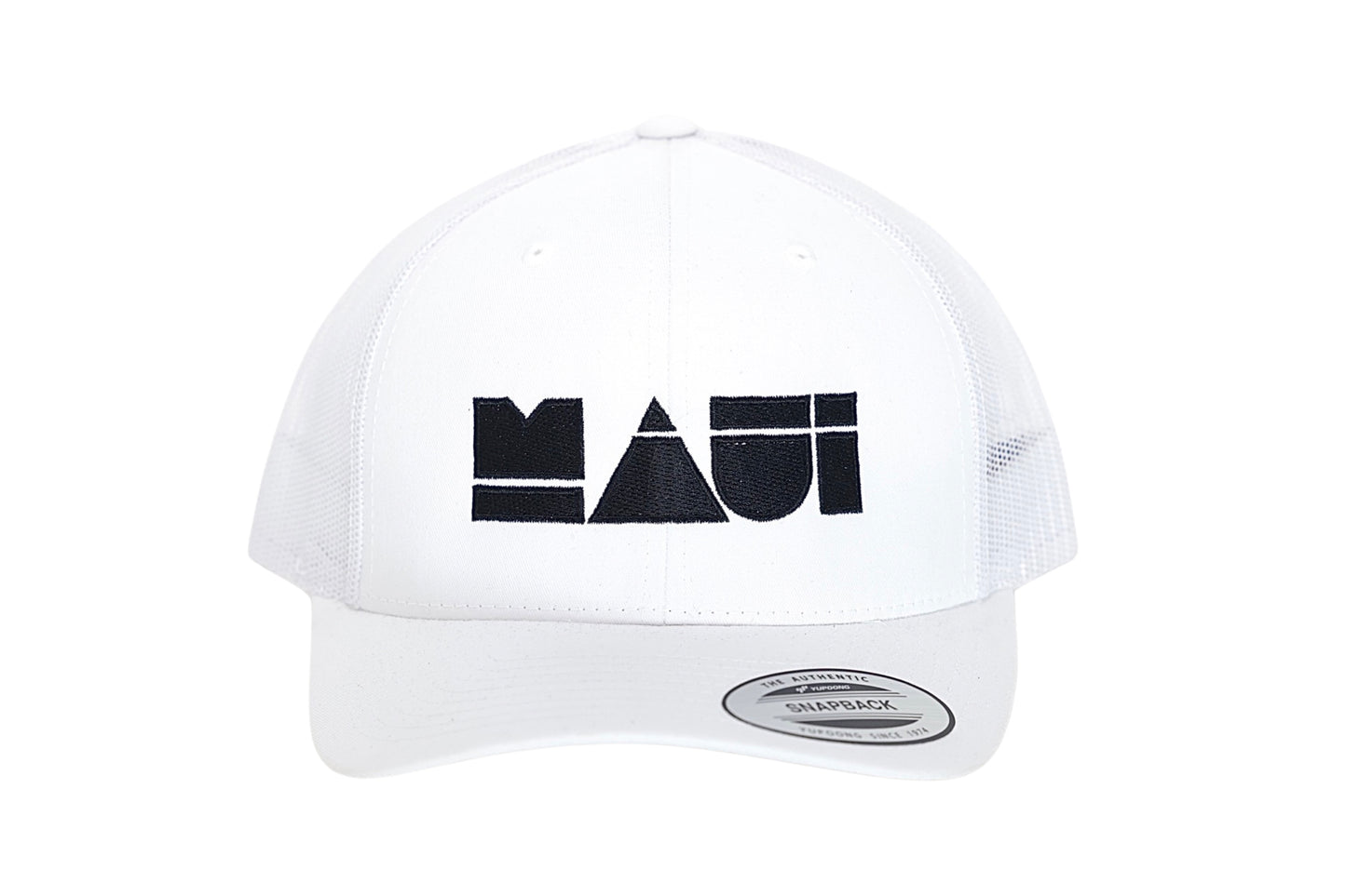 MAUI BLACK + WHITE Adult Curved Bill Snapback