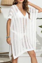 MOONLIGHT White Knit Beach Cover Up