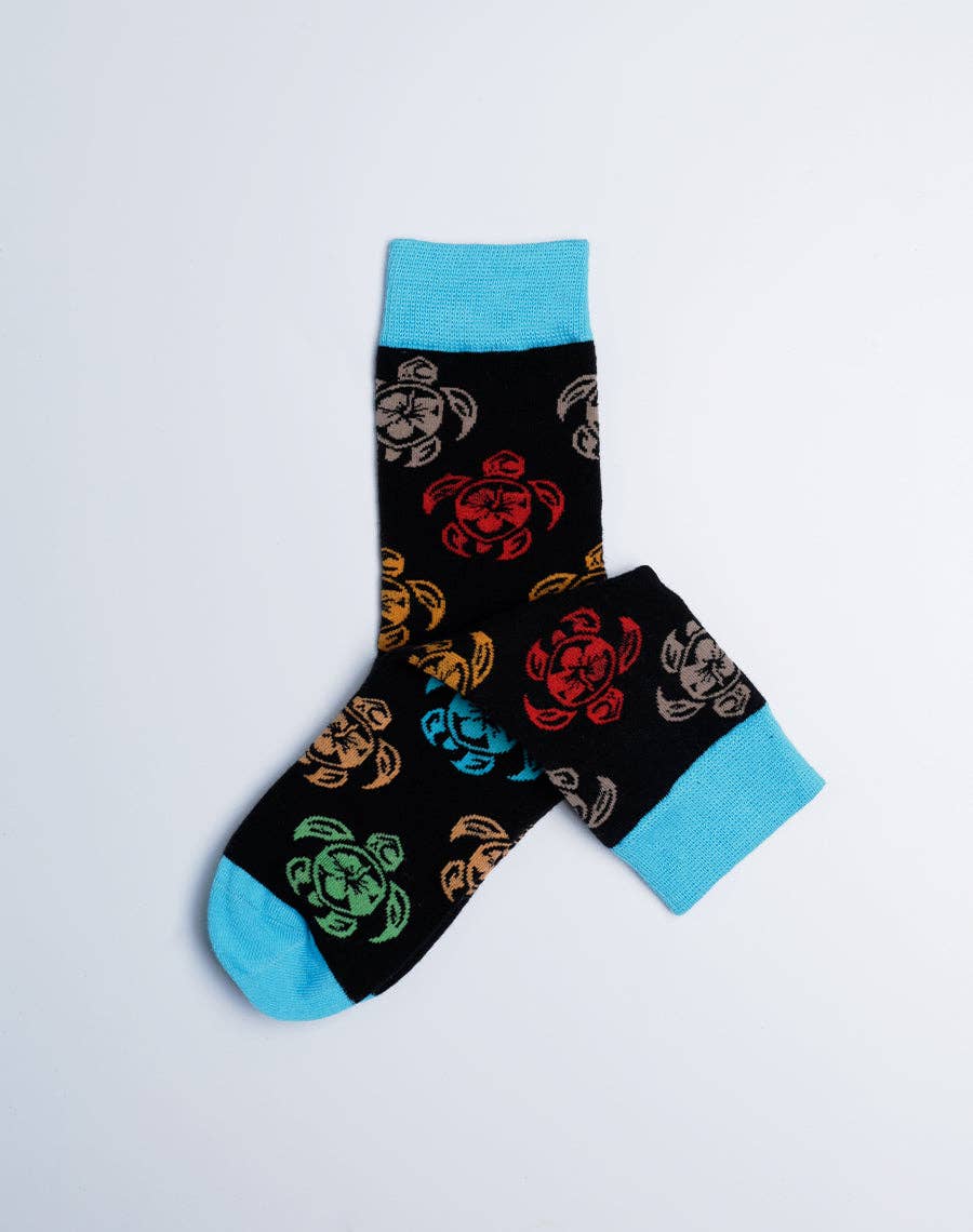 TRIBAL TURTLE Kids Crew Socks