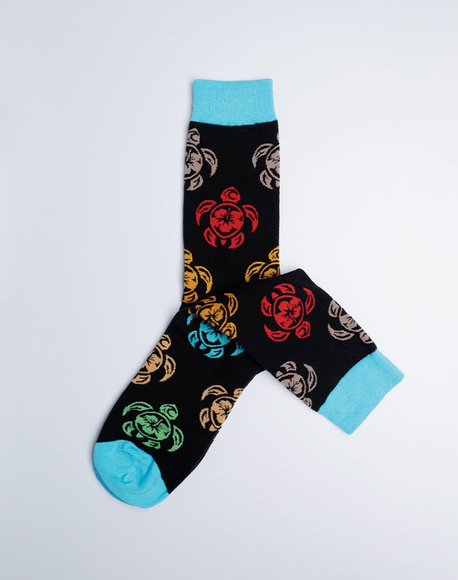 TRIBAL TURTLE Men's Crew Socks