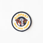 SUPPORT YOUR LOCAL FARMERS Decorative Iron On Embroidered Patch | Union Made