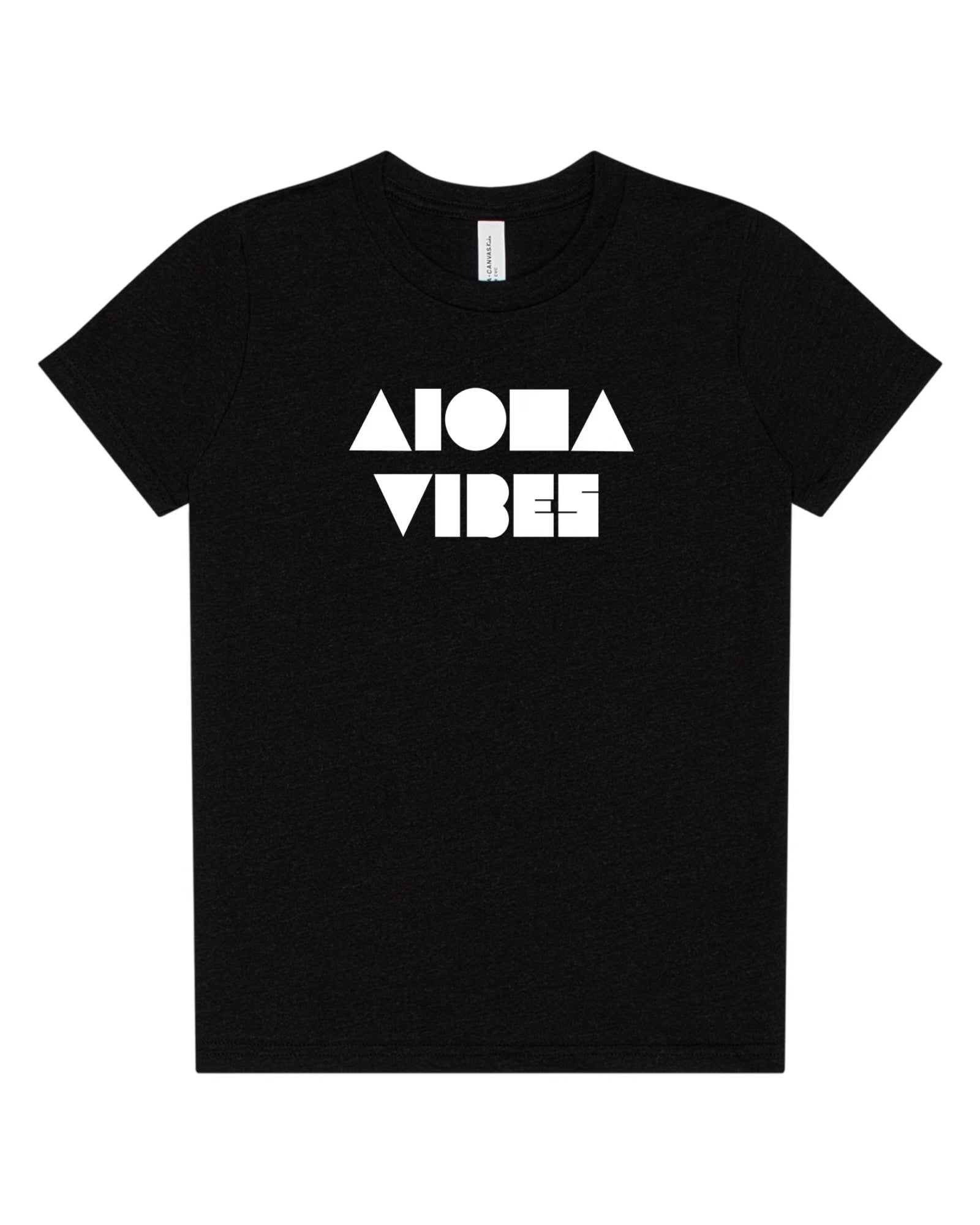 ALOHA VIBES Black Toddler Tee