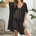 MIDNIGHT Black Knit Beach Cover Up