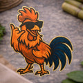 Bamboo Shaka Rooster Sticker