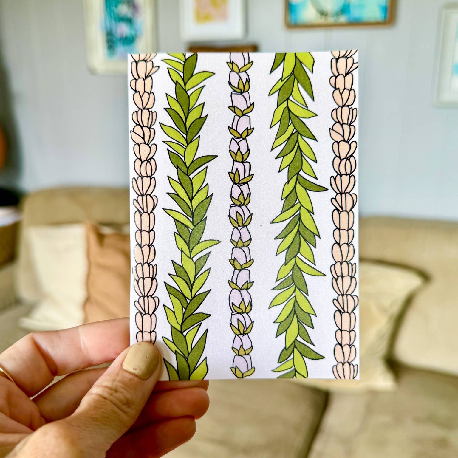 TROPICAL LEI Greeting Card