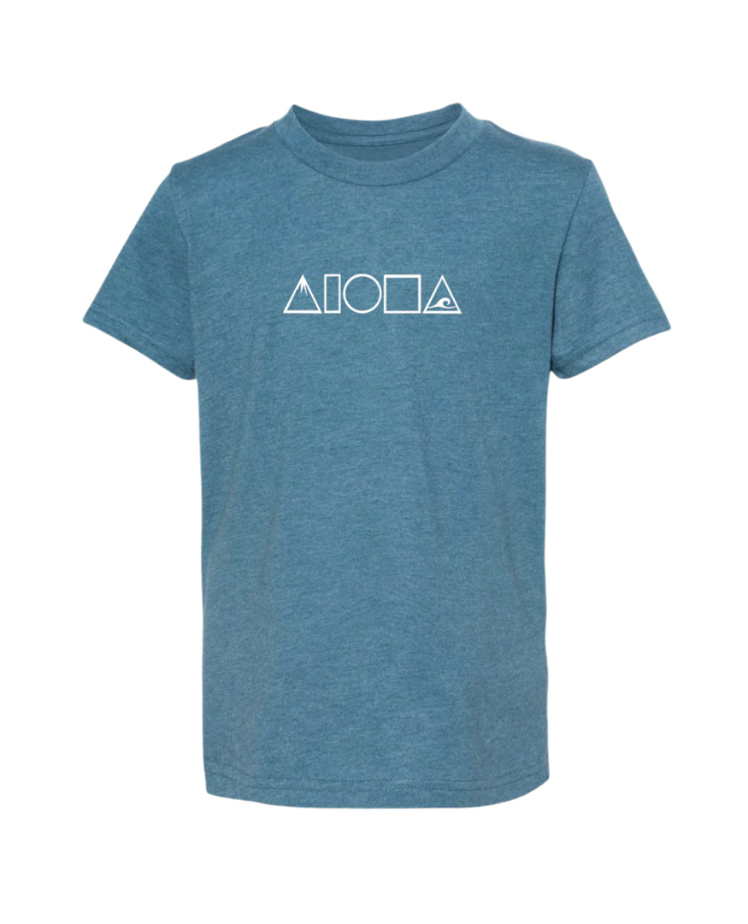 MAUKA TO MAKAI Heather Teal Toddler Tee