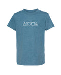 MAUKA TO MAKAI Heather Teal Toddler Tee