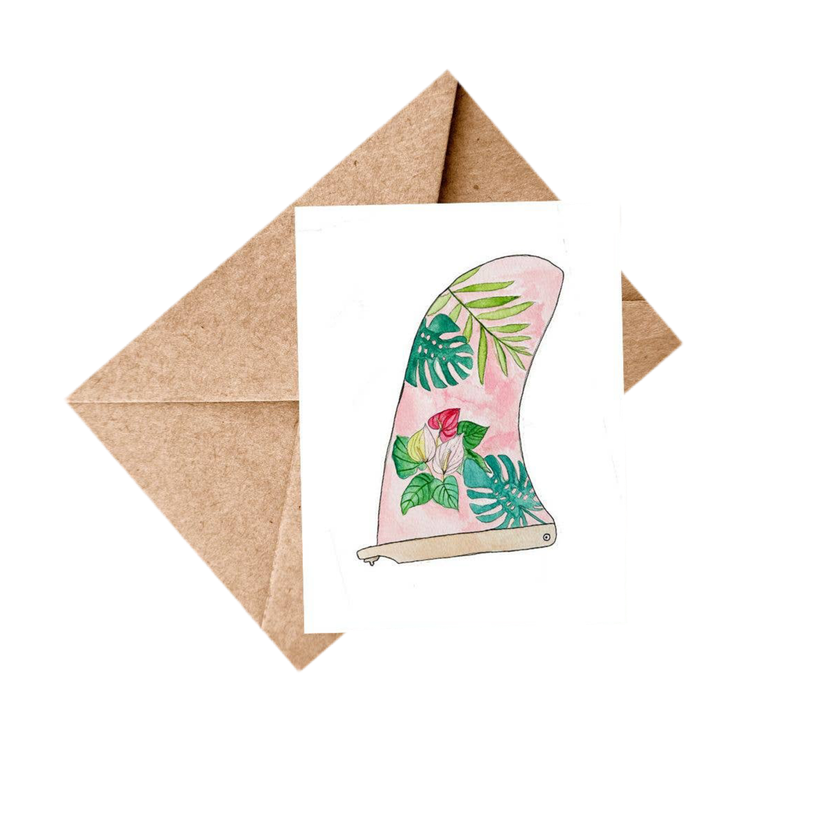 SURFBOARD FIN Greeting Card