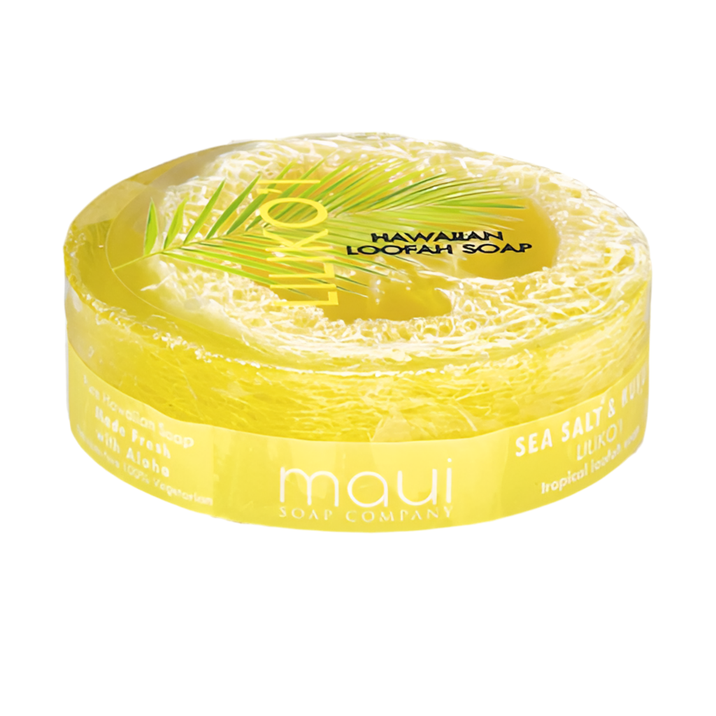 LILIKO'I Sea Salt & Kukui Exfoliating Loofah Soap
