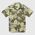 THE JOEY Green Flower Camo Short Sleeve Button Down Shirt | Recycled Cotton