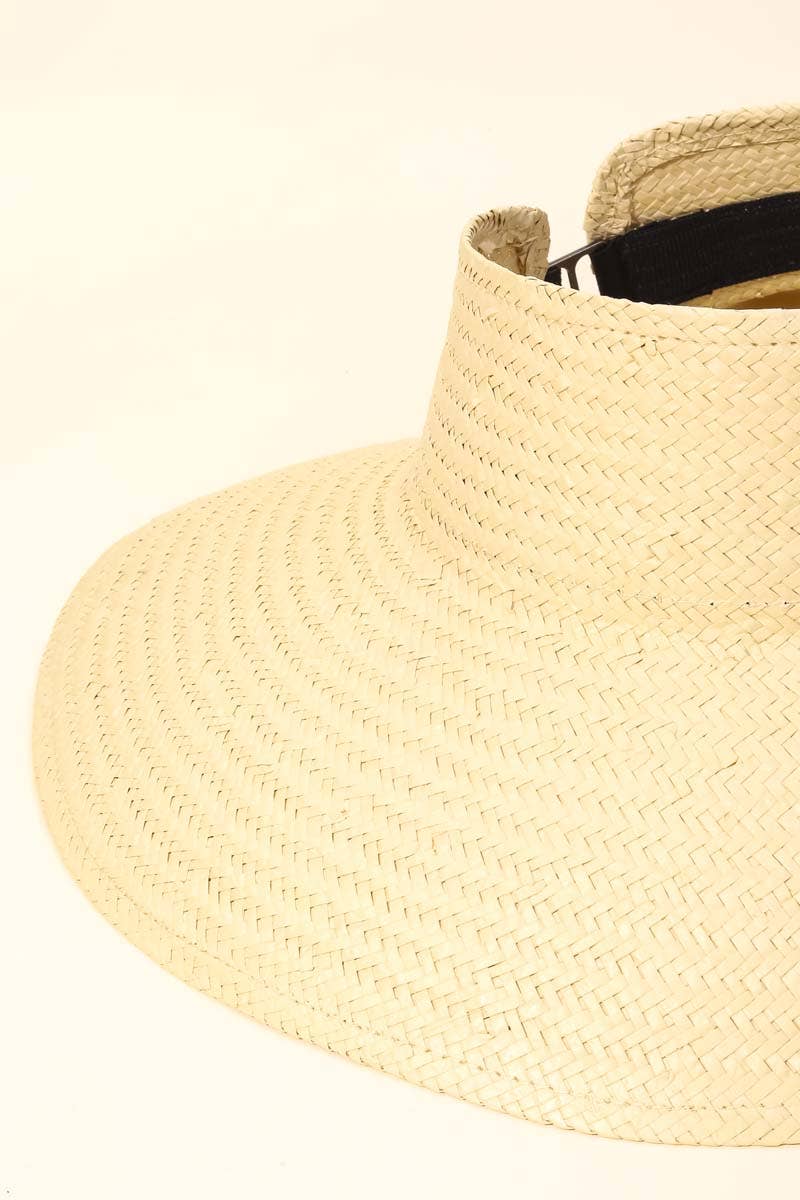 SANDY Woven Straw Visor Sun Hat
