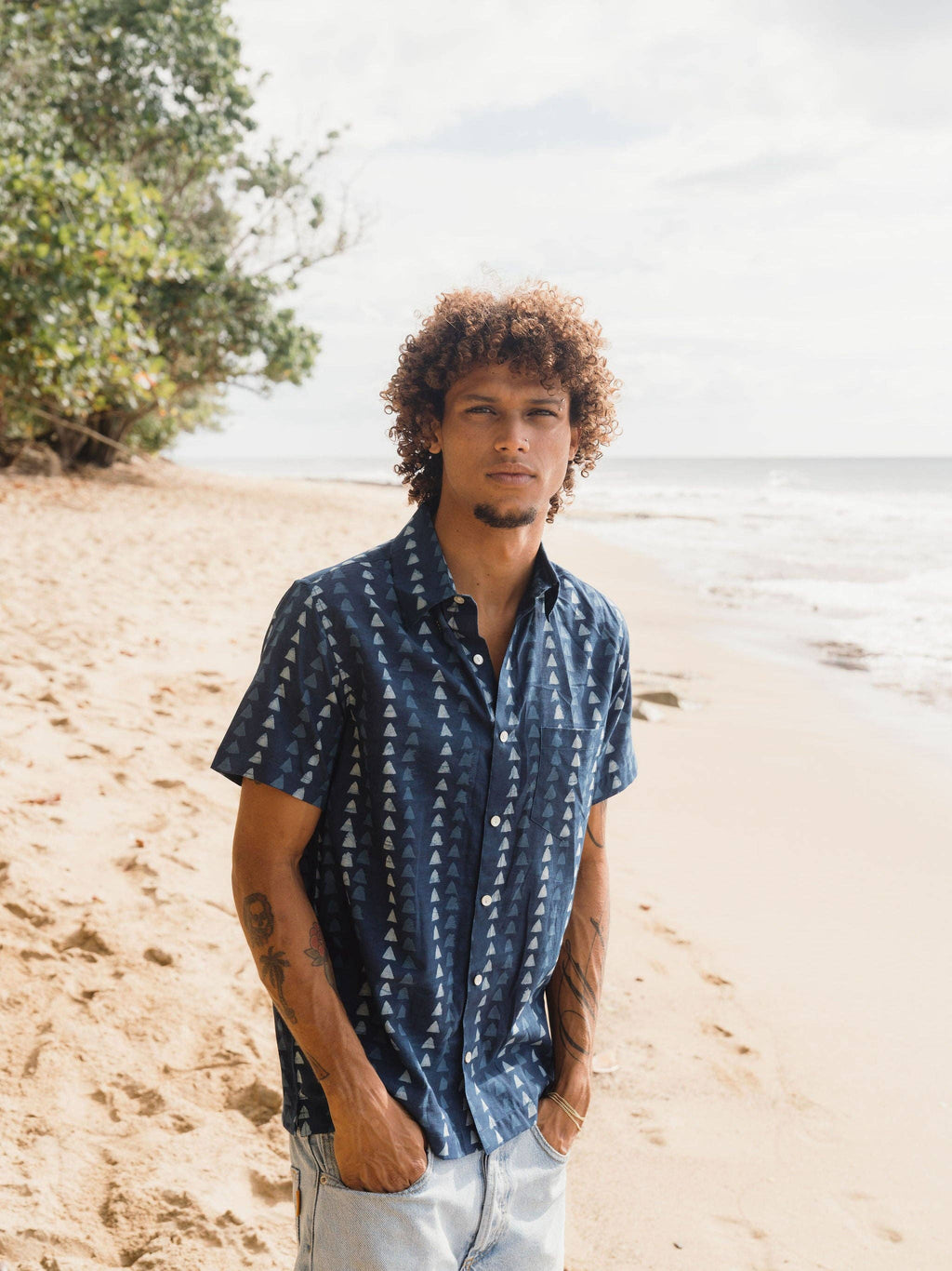 SHADOW Short Sleeve Button Down Shirt