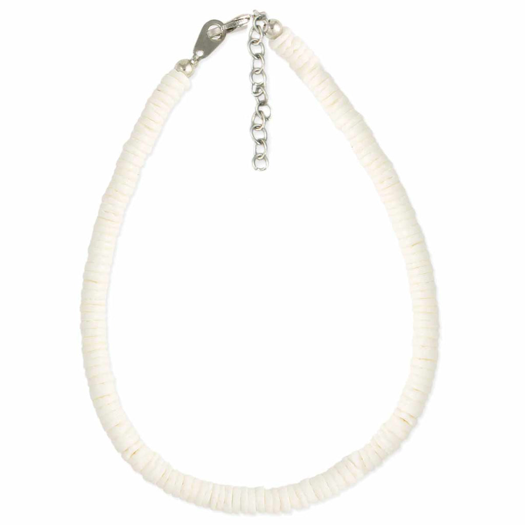 DREAMY White Puka Shell Anklet