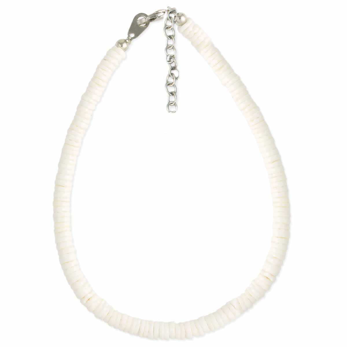 DREAMY White Puka Shell Anklet