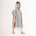 GREY STRIPE Kids Surf Poncho