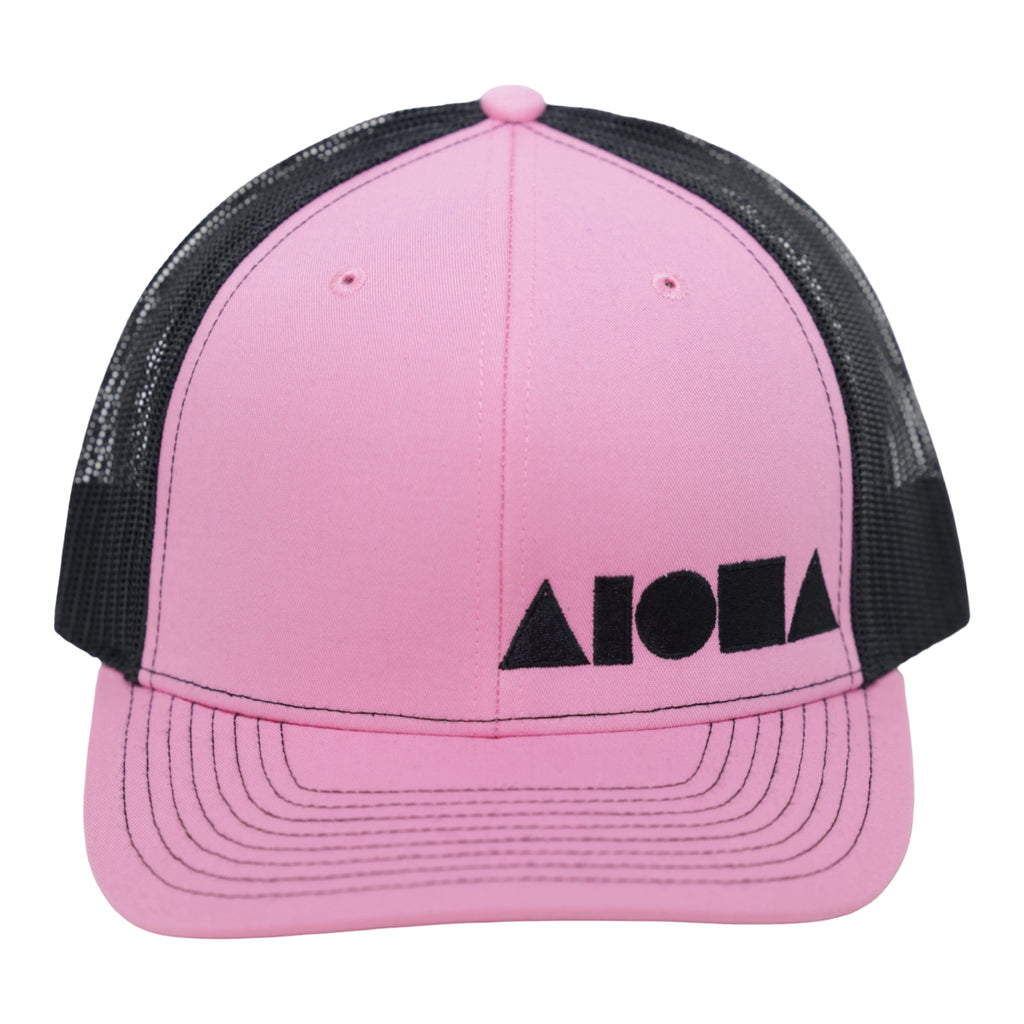 BLACK IN PINK Richardson 112 Adult Curved Bill Snapback