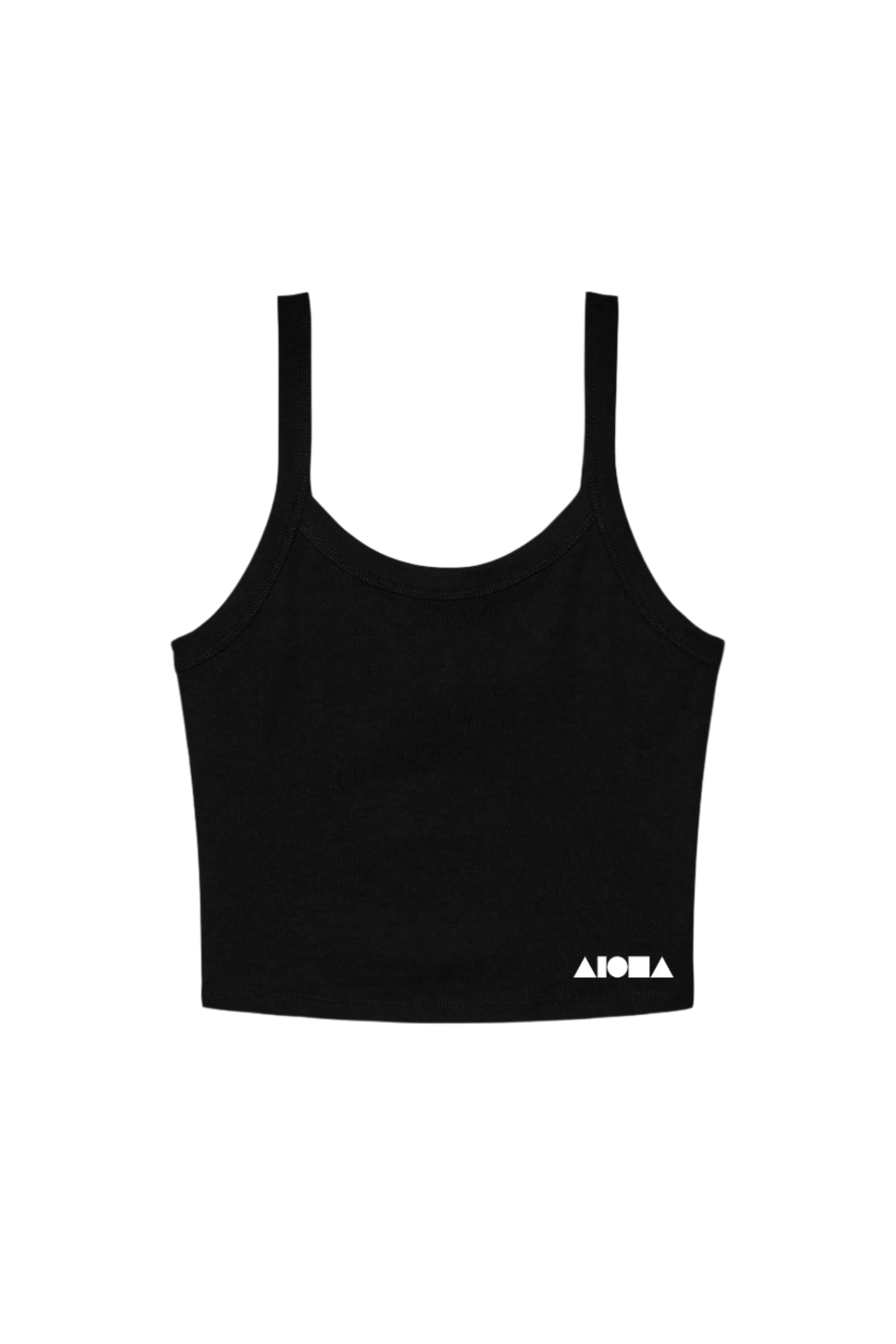 ALOHA SHAPES Black Babydoll Tank