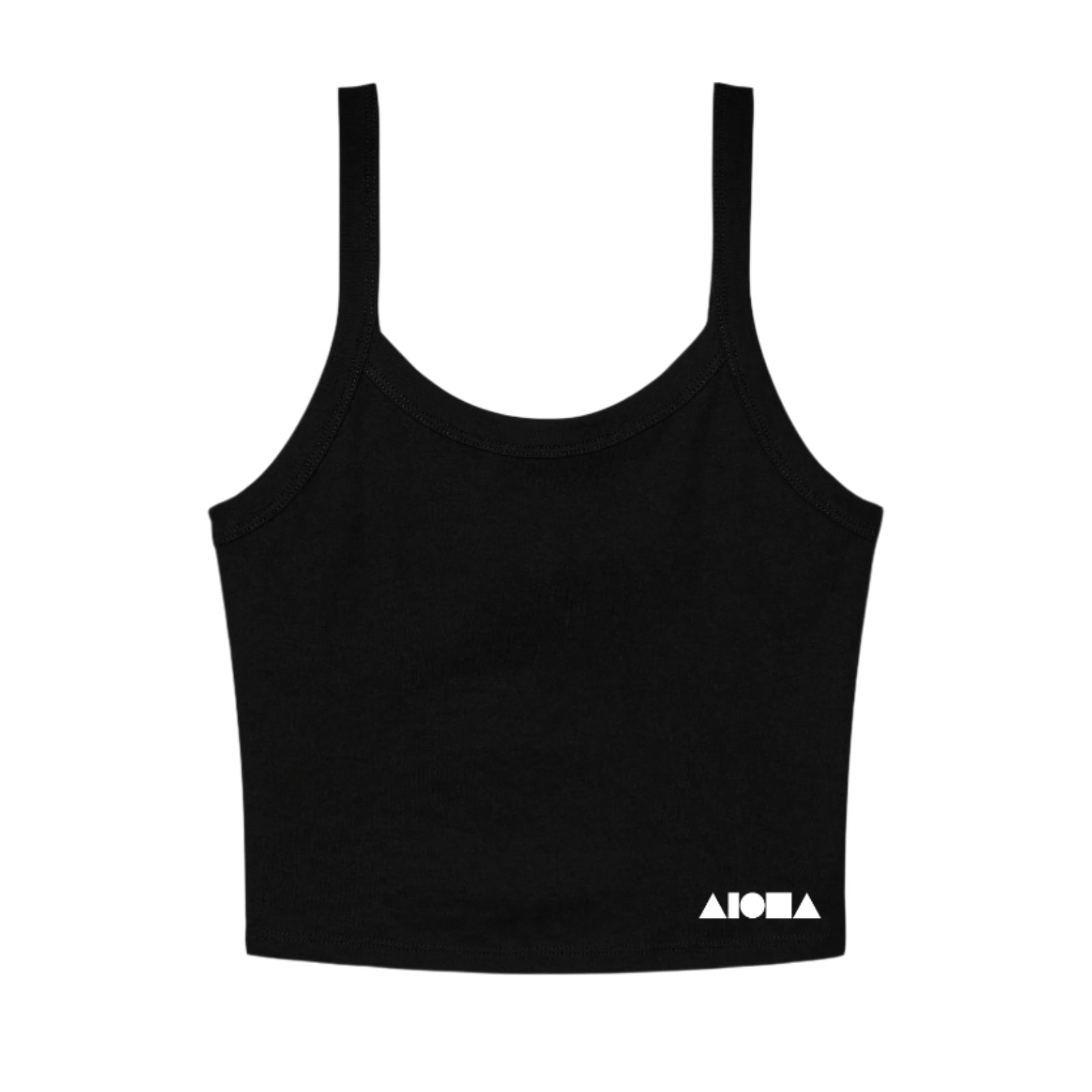 ALOHA SHAPES Black Babydoll Tank