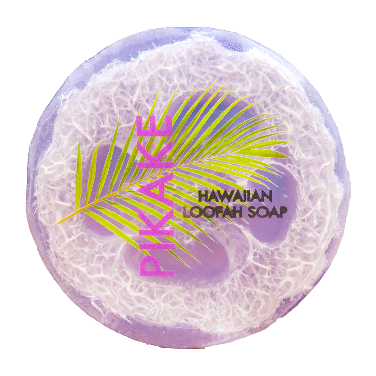 PIKAKE Sea Salt & Kukui Exfoliating Loofah Soap