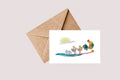 CHICKEN PARTY WAVE Blank Watercolor Greeting Card | Sierra Rehrer Designs