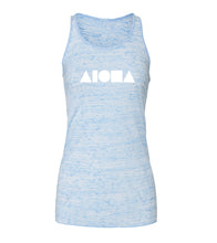 ALOHA SHAPES Racerback Light Blue Marble Tank