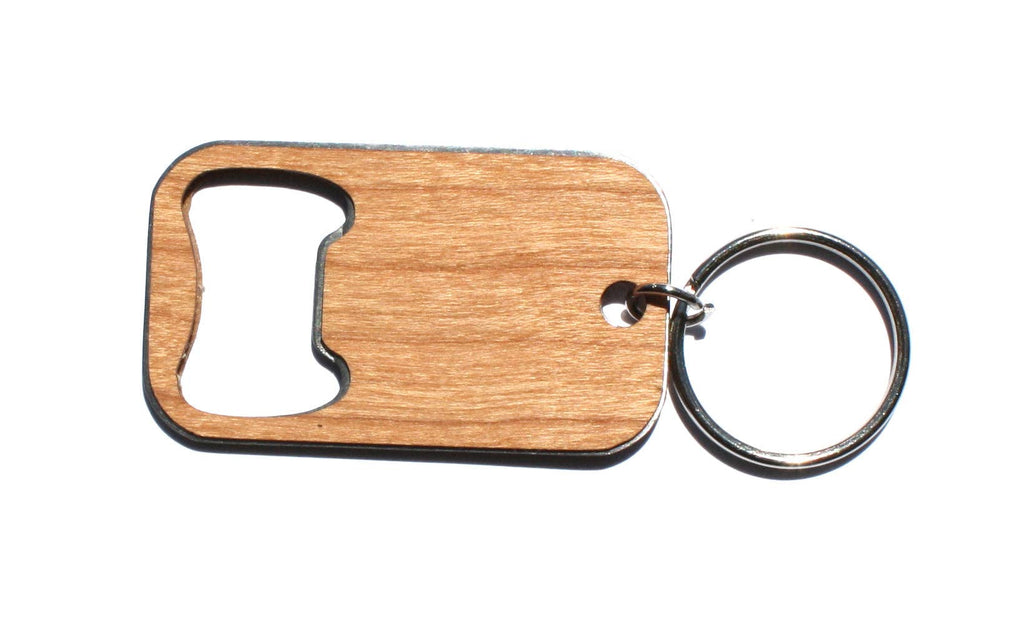 ALOHA Mini Bamboo Bottle Opener Keychain