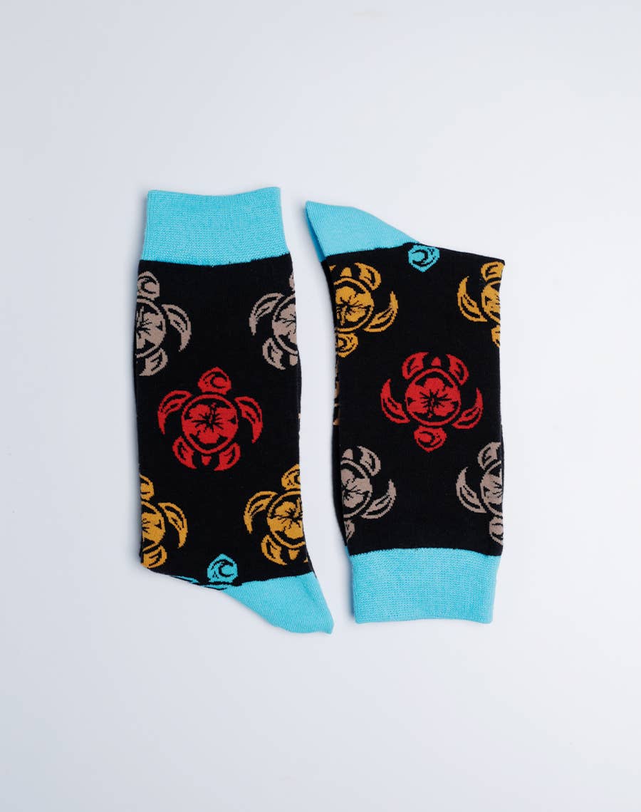 TRIBAL TURTLE Men's Crew Socks