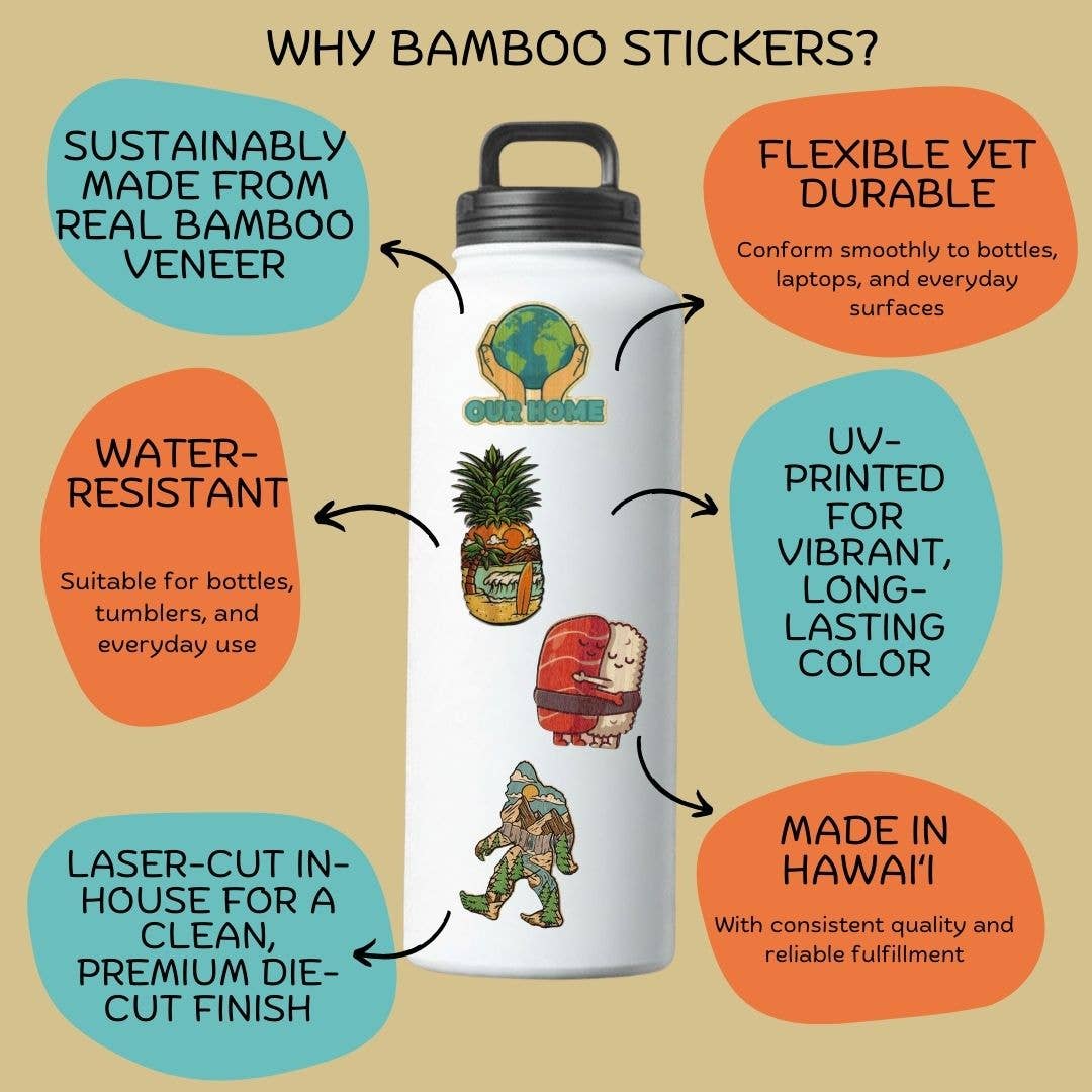 Bamboo Monstera Sticker