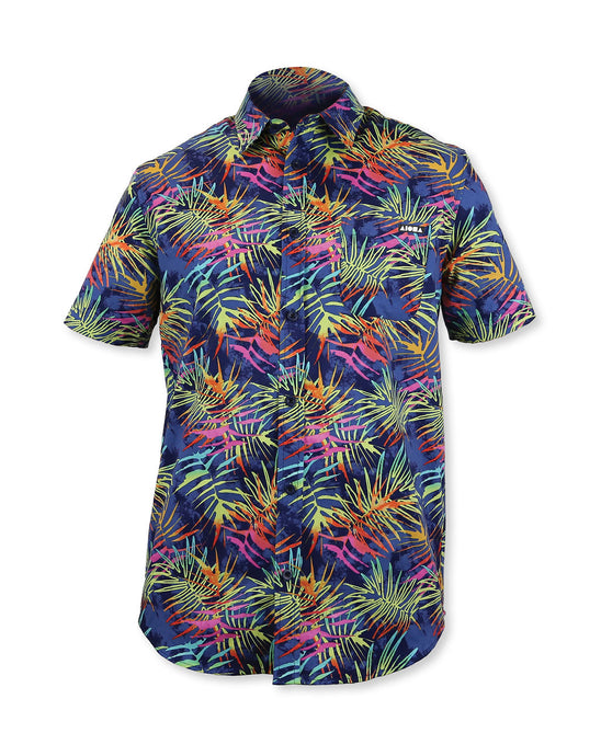 YINGER Charcoal Short Sleeve Aloha Shirt