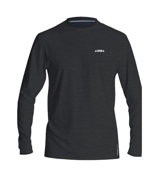 SESSIONS Heather Charcoal Unisex Hydro UV Tech L/S