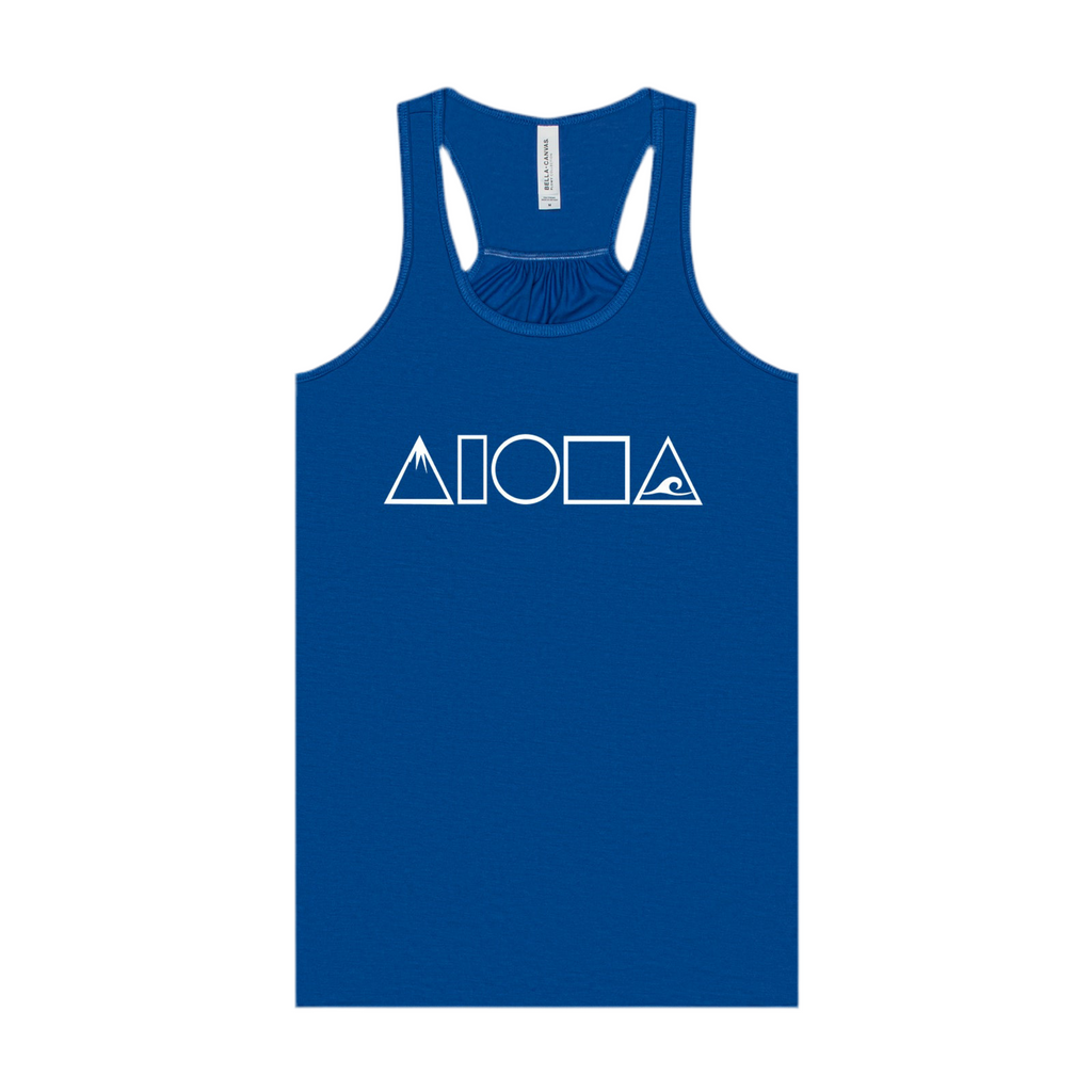 MAUKA TO MAKAI Royal Blue Racerback Tank