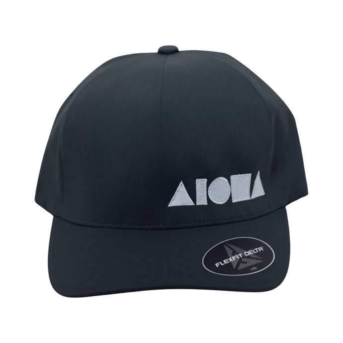 CHARCOAL FLEXFIT White Aloha Shapes Logo