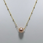 Single PINK EDISON Pearl 16" 14K Gold Fill Necklace