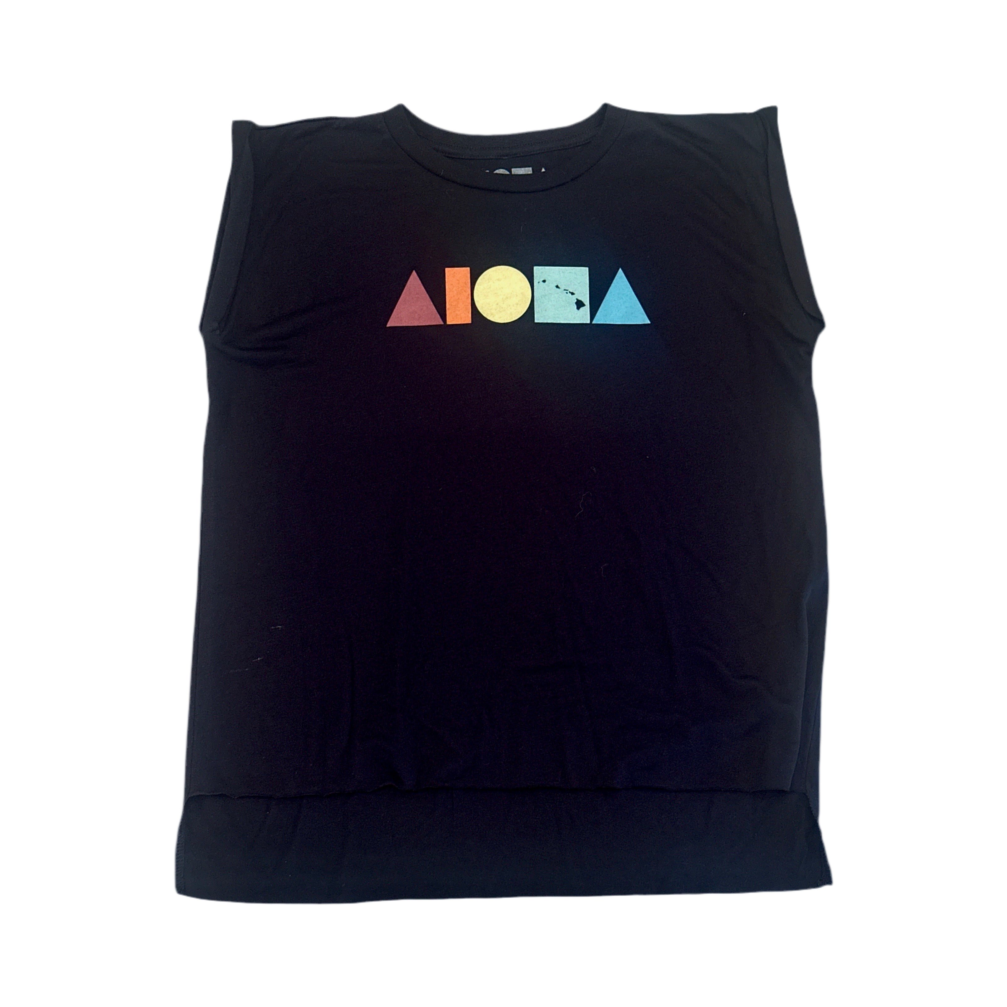 ISLAND SHAPES Retro Rainbow Flowy Tee