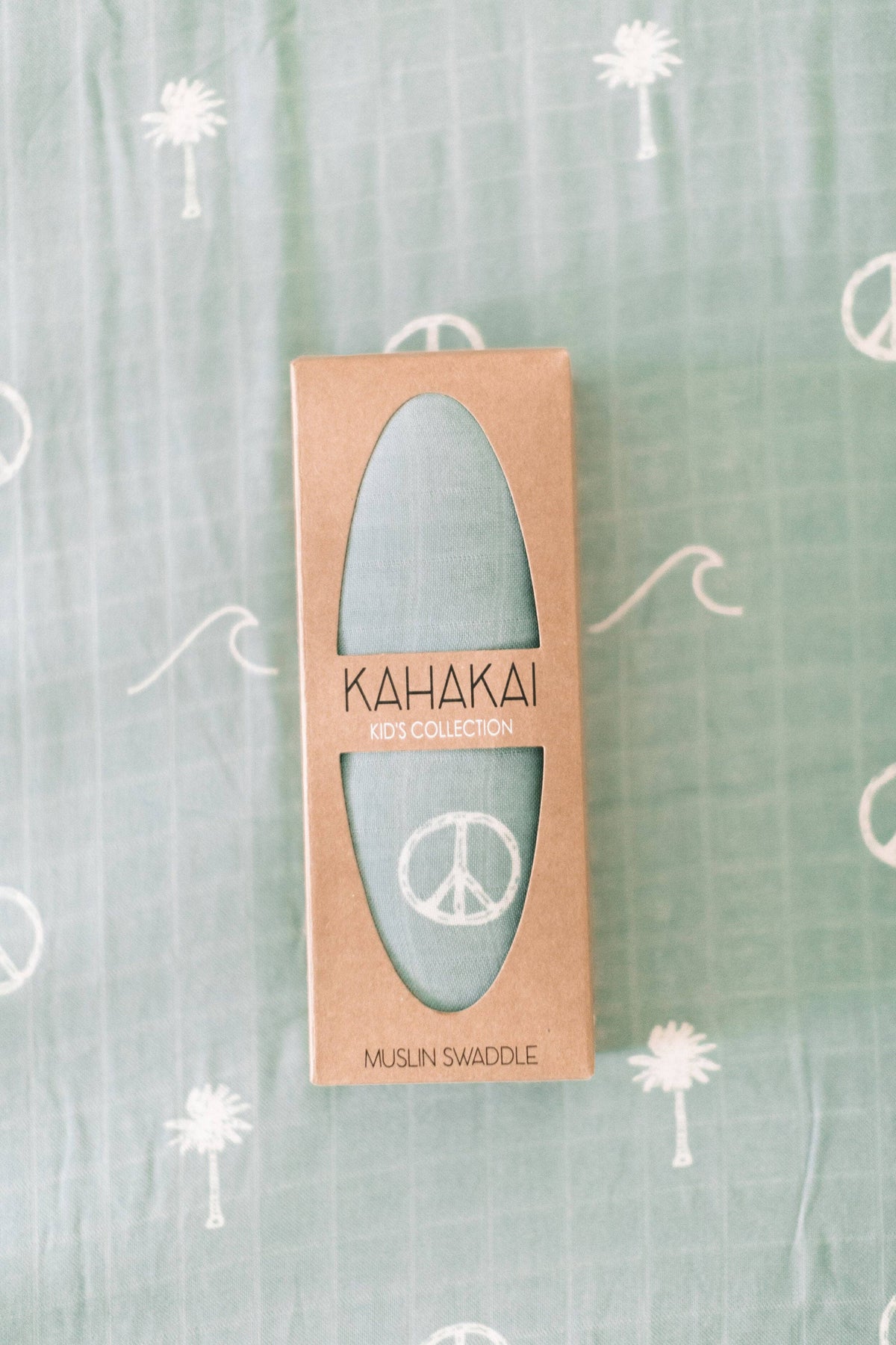 PEACE Muslin Kids Swaddle | Kahakai Kids Collection