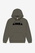 ISLAND SHAPES Army Green Unisex Pullover Fleece Hoodie