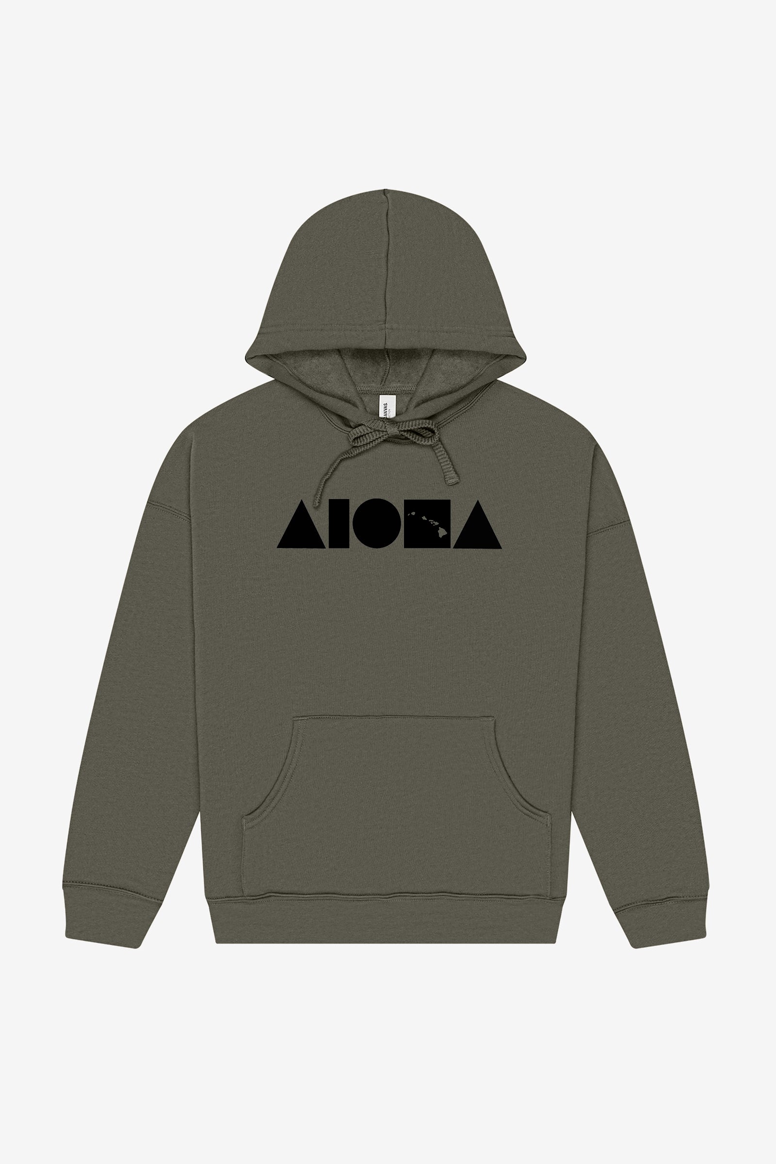 ISLAND SHAPES Army Green Unisex Pullover Fleece Hoodie