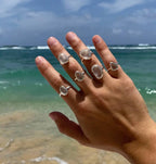 SEA WHITE Handmade Sea Glass Ring