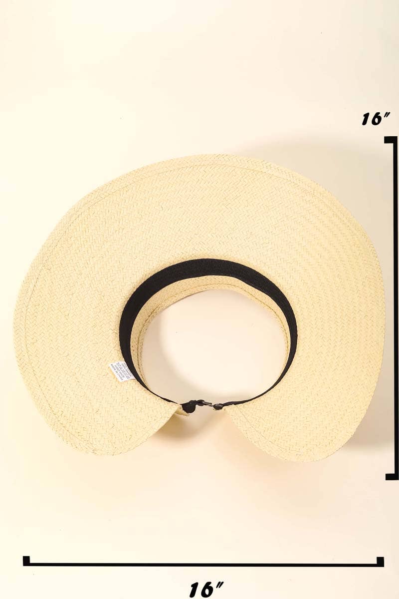 SANDY Woven Straw Visor Sun Hat