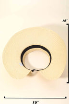 SANDY Woven Straw Visor Sun Hat