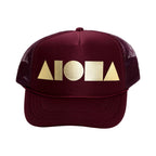MAROON/GOLD Aloha Shapes Youth Trucker