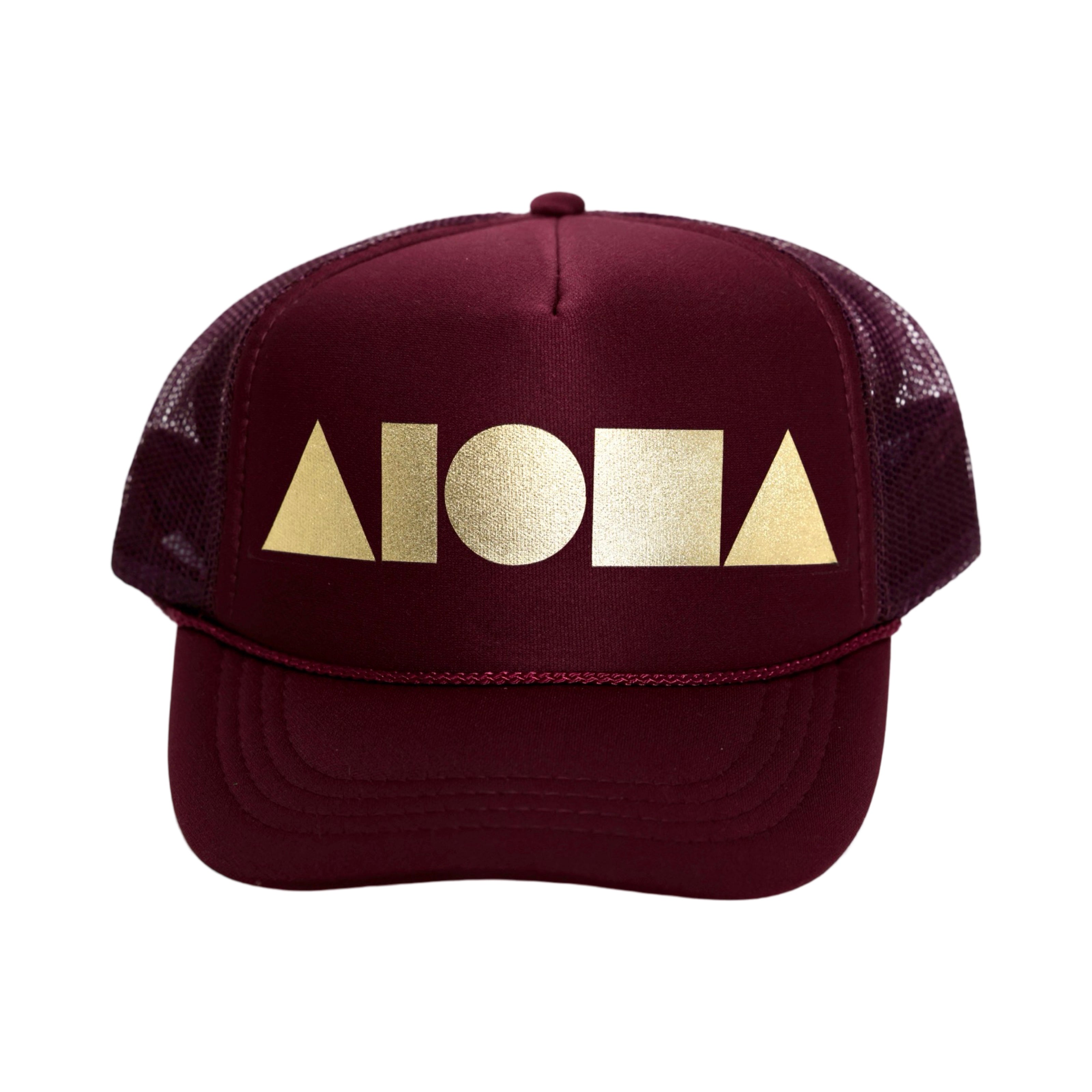 MAROON/GOLD Aloha Shapes Youth Trucker