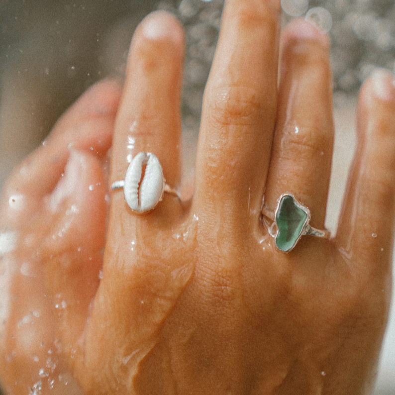 SEA GREEN Handmade Sea Glass Ring