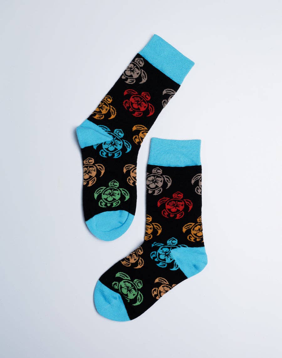 TRIBAL TURTLE Kids Crew Socks