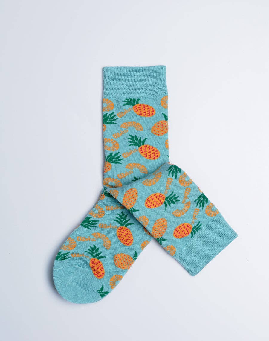 ALOHA PINEAPPLE Kids Crew Socks