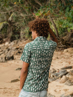 PESCADO Green Short Sleeve Button Down Shirt