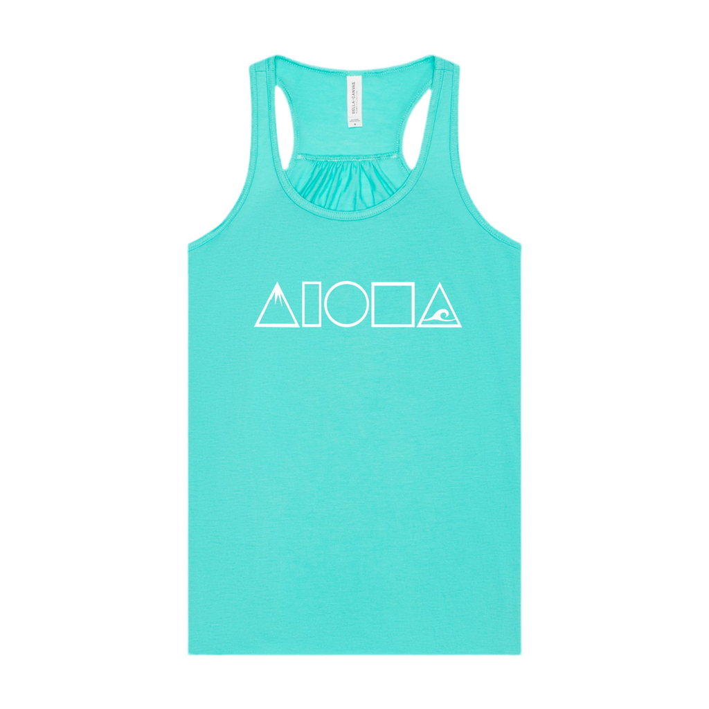 MAUKA TO MAKAI Teal Racerback Tank